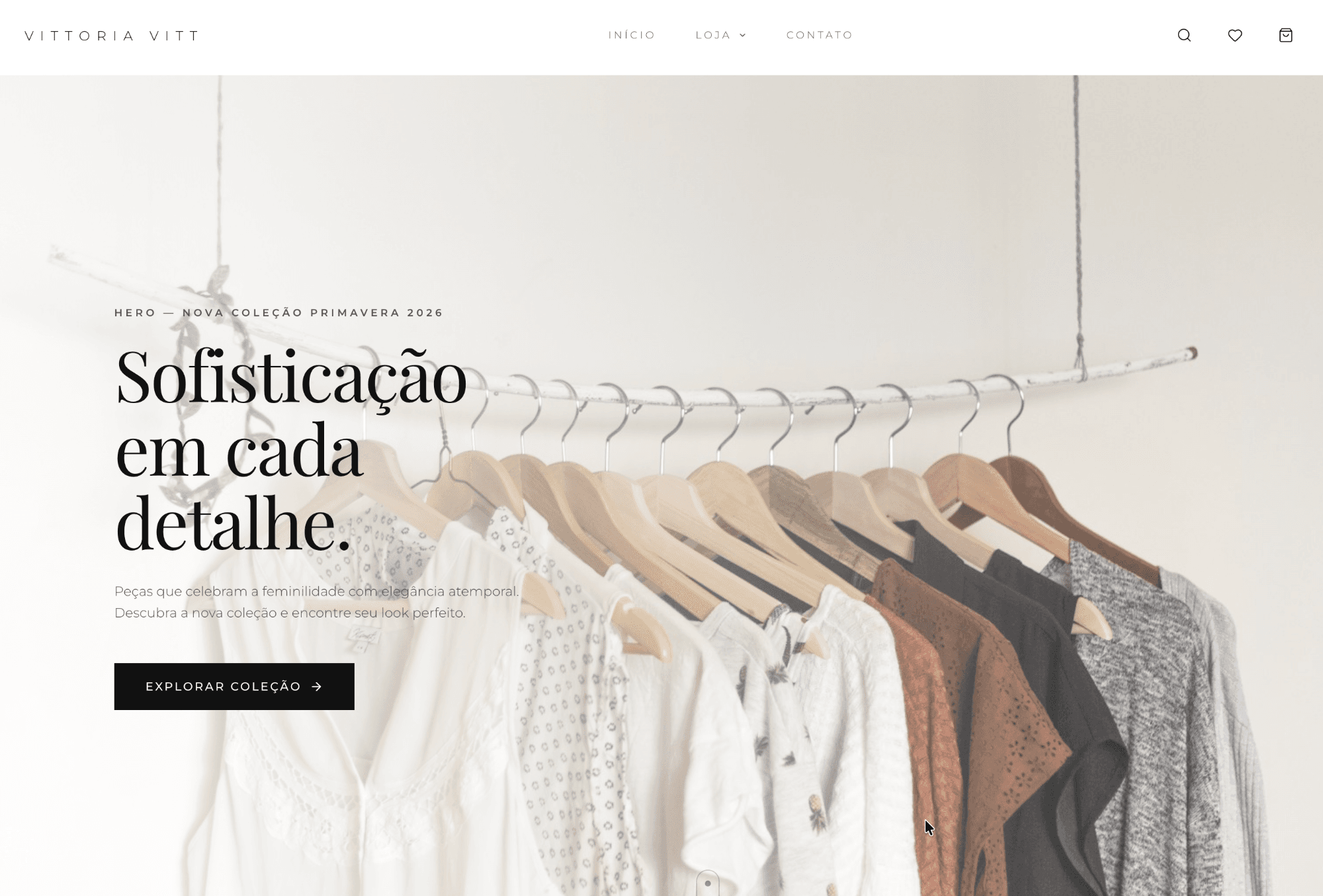 Screenshot do site Vittoria Vitt